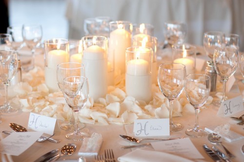  Candles for Winter Wedding Centerpiece