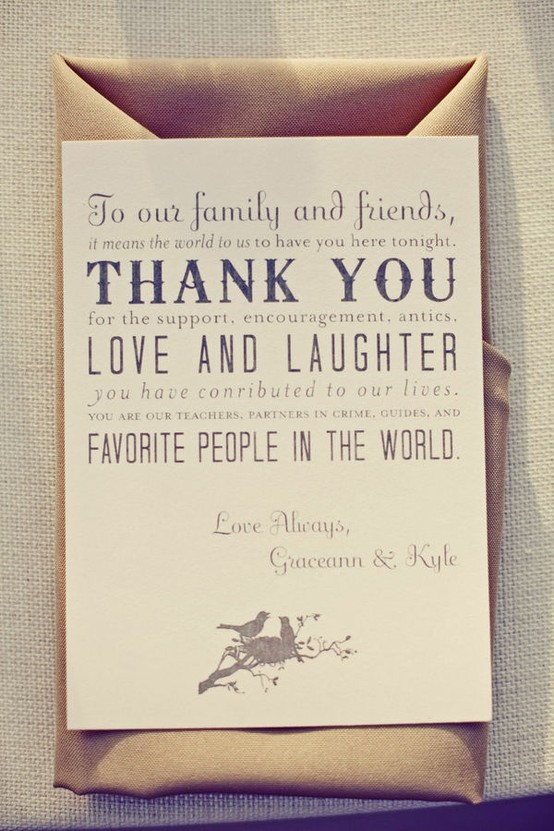 Wedding Etiquette: Thank You Notes for Your Guests 