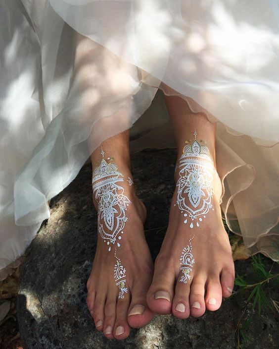 Wedding henna white