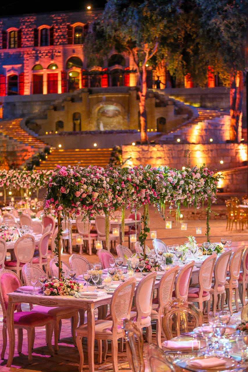 Luxury Pink Wedding in Lebanon Arabia Weddings