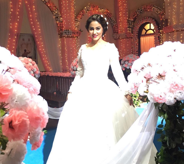 Hina Khan Stuns in Wedding Dress - Arabia Weddings