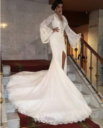 فستان دنيا بطمة من تصميم منى المنصوري