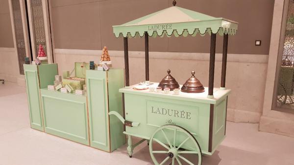 Laduree ice cream cart for events in Dubai 