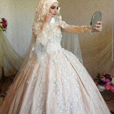 Beautiful Hijab Wedding Dresses For Winter