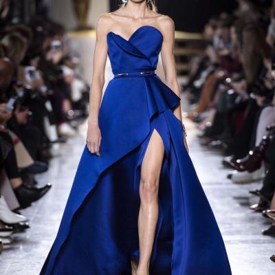 فساتين خطوبة باللون الأزرق من تصميم أشهر مصممي الأزياء اللبنانيين