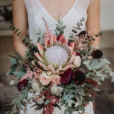 A Dramatic Wedding Flower: The Protea