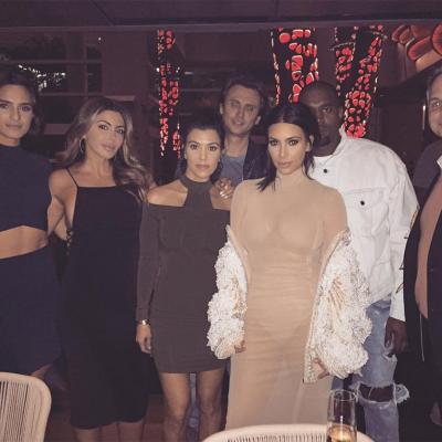 Kim and Kourtney Kardashian Attend Friend's Wedding