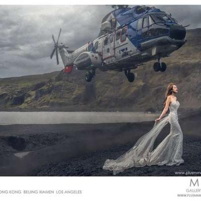 Wedding Photoshoot Photo Bombed by Helicopter