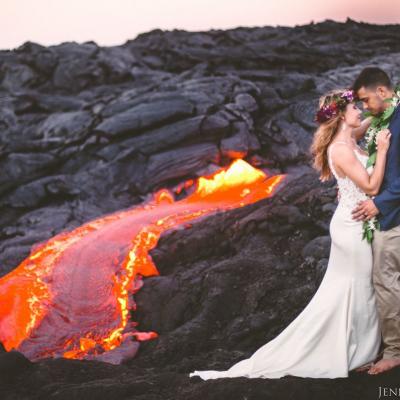 Couple Has Unique Wedding Photoshoot On Active Volcano