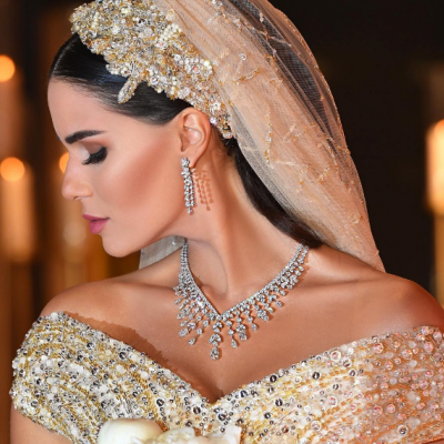 Stunning Bridal Veils Worn By Arab Celebrities