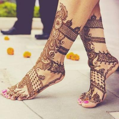 Bridal Henna Feet Designs