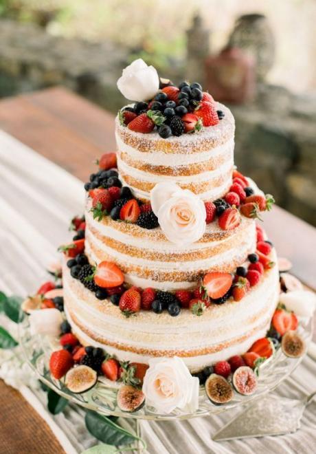 10 Beautiful Semi Naked Wedding Cakes