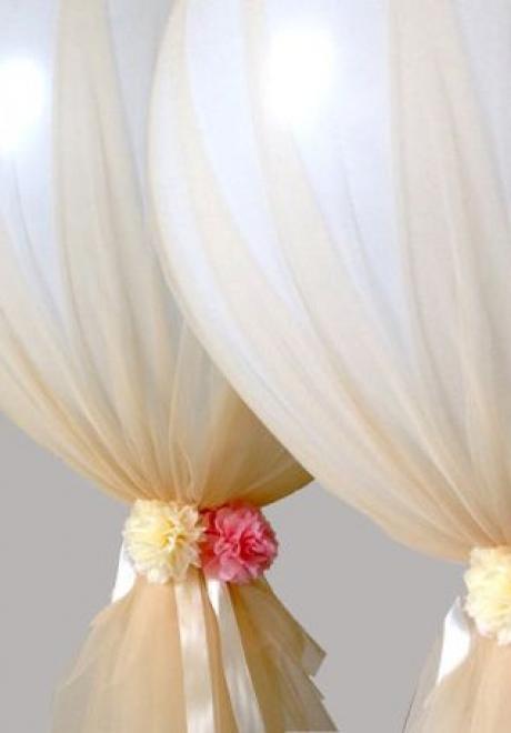 صيحة البالونات المغطاة بالتول لديكور حفلة عزوبية مرحة