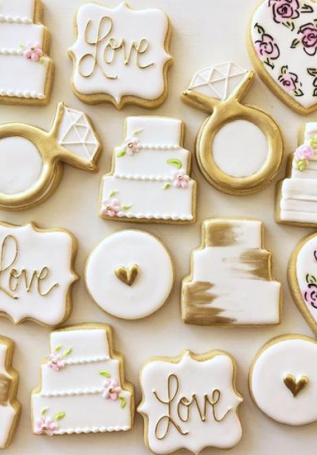 أفكار جميلة لحلويات الكوكيز في حفل الزفاف