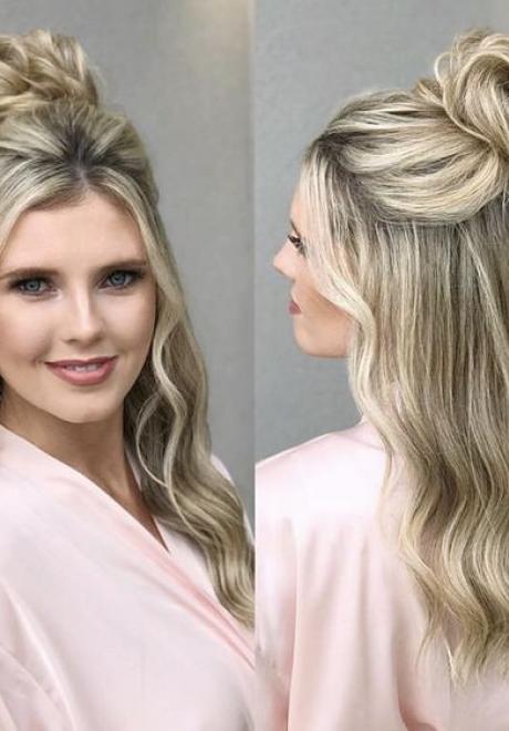 The Half Top Knot Hairstyle Trend