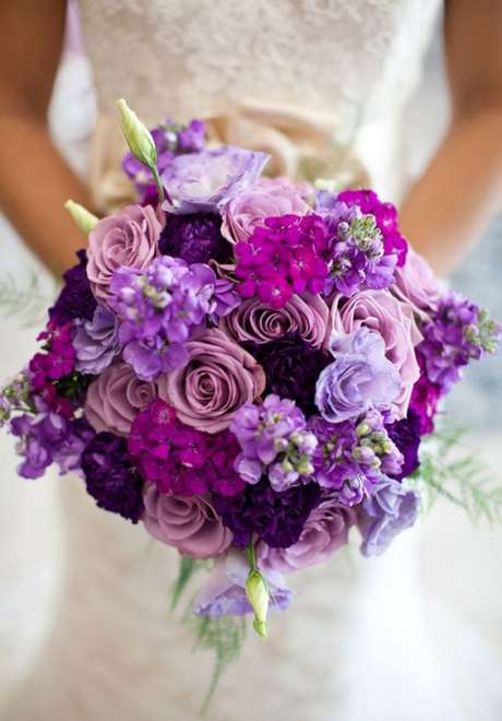 Pretty Purple Wedding Bouquets