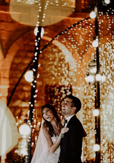 A Sparkling Golden Wedding in Lebanon