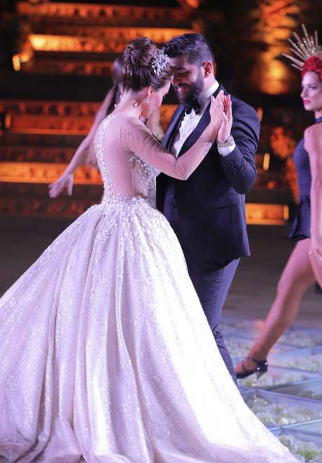 حفل زفاف رومانسي عتيق في لبنان