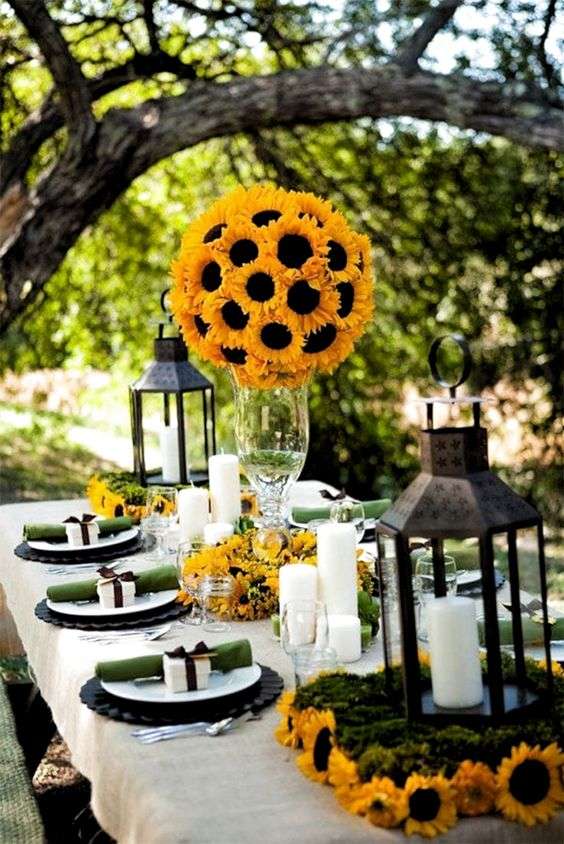 Sunflower Wedding Theme Arabia Weddings, Sunflower Table Arrangements For Weddings