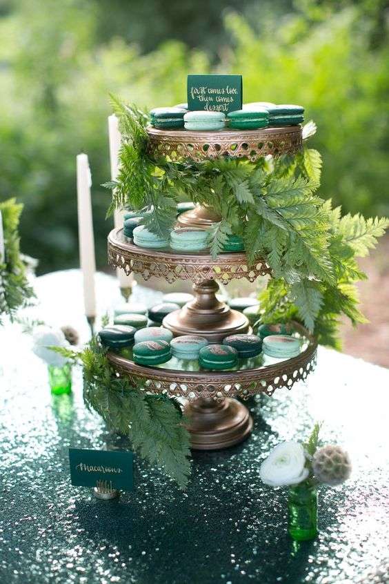 أفكار ديكورات حفلات زفاف باللون الأخضر