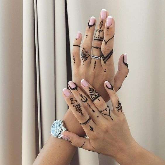 Fingertip Henna Ideas For The Bride