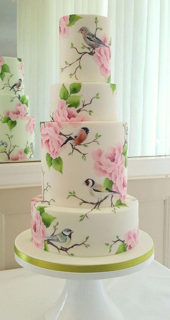 hand painted wedding cakes 2