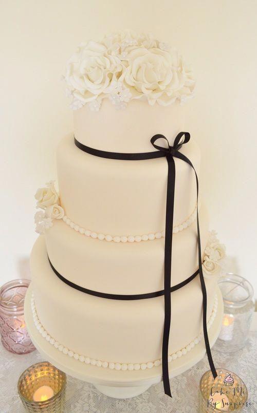cake with ribbon