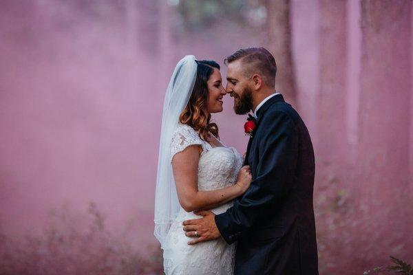 Smoke Bomb Wedding Pictures 1