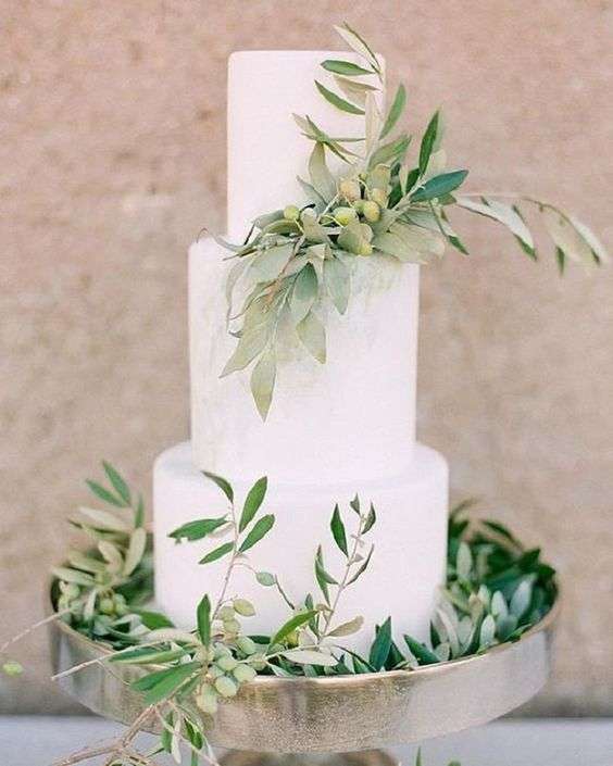 Olive Inspired Wedding Cake