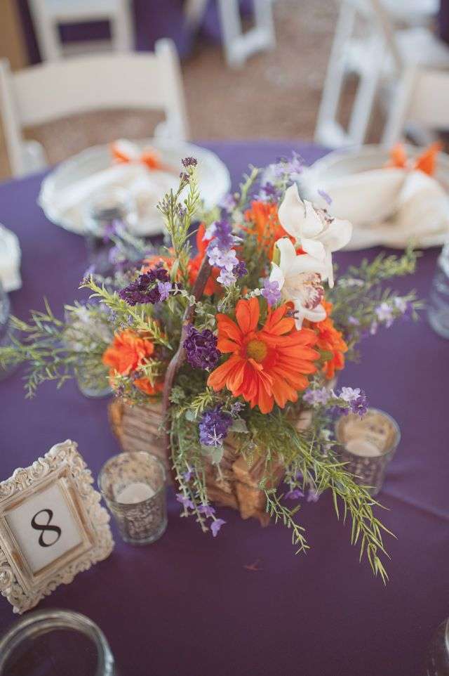 Purple and Orange Wedding