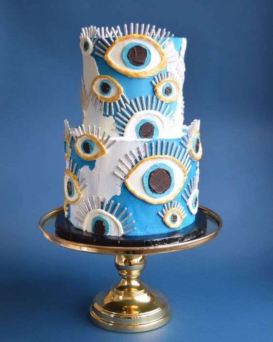 Evil Eye Wedding Cake