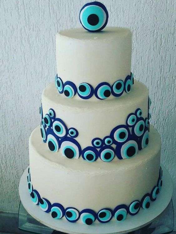 Evil Eye Wedding Cake 1