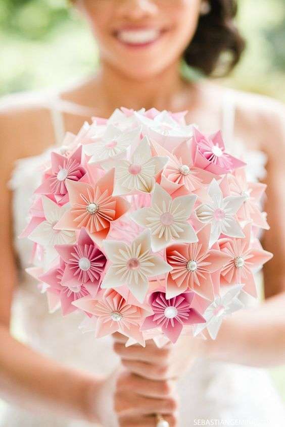 Origami Wedding Bouquet 1