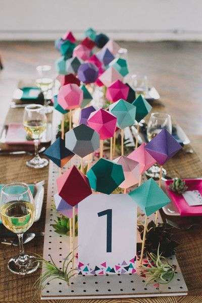 Origami Wedding Centerpieces 1