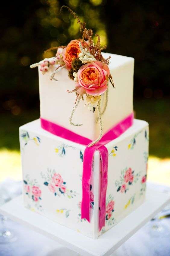 Square Wedding Cake 2