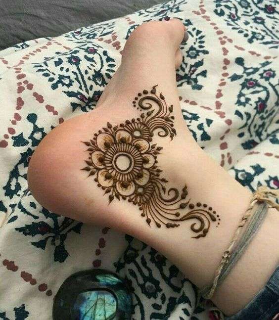 Ankle Henna Designs
