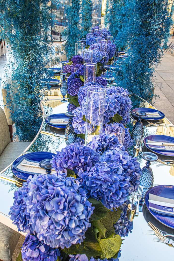 All Blue Alfresco Wedding in Amman