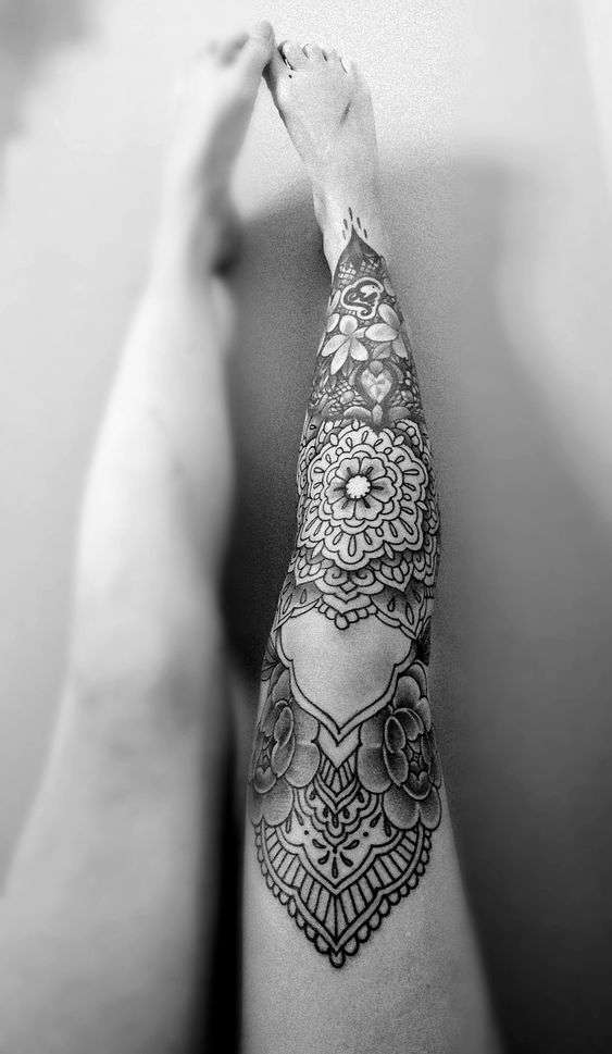 Legs Henna Tattoo Design