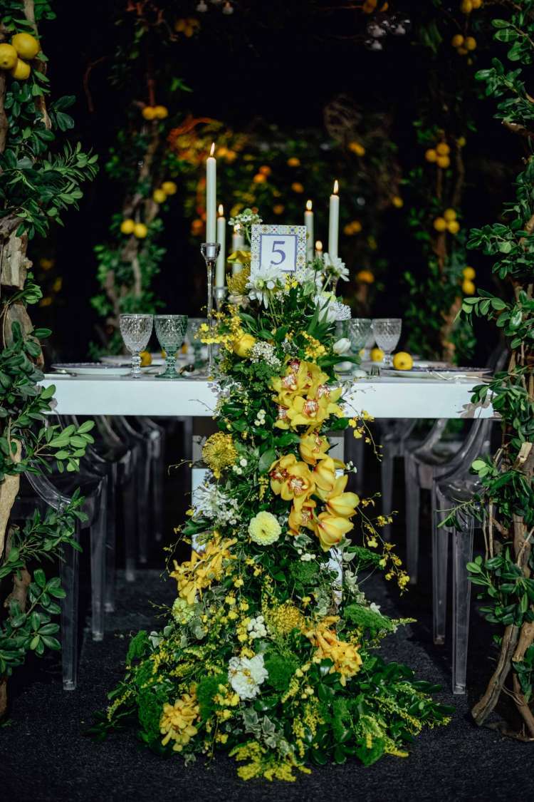 Yellow and Green Sicilian Wedding Theme