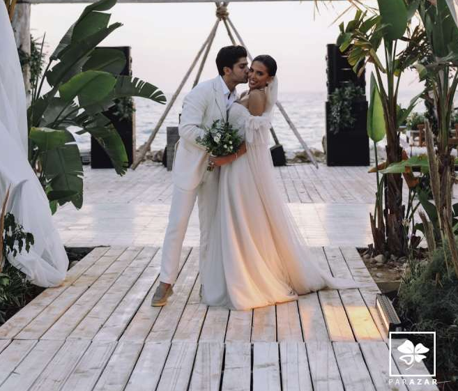 حفل زفاف نادية وإبراهيم على الشاطئ في لبنان