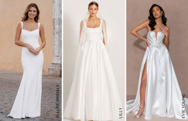 Sleek and Simple Wedding Dresses