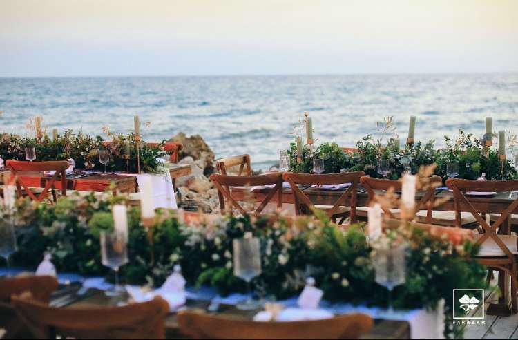 حفل زفاف نادية وإبراهيم على الشاطئ في لبنان