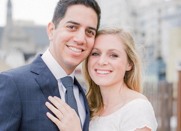Bride Wear's Grandmother's Wedding Dress For Engagement Shoot