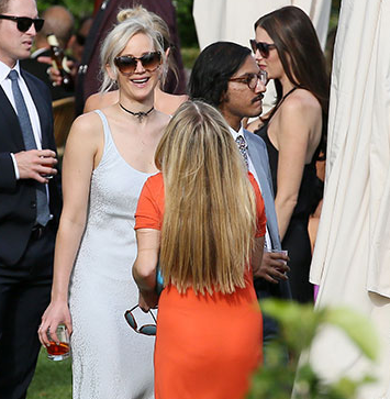 Jennifer Lawrence Attends Friend&#039;s Wedding