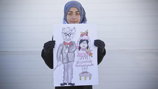 طفلة سورية تطلق حملة ضد الزواج المبكر للسوريات