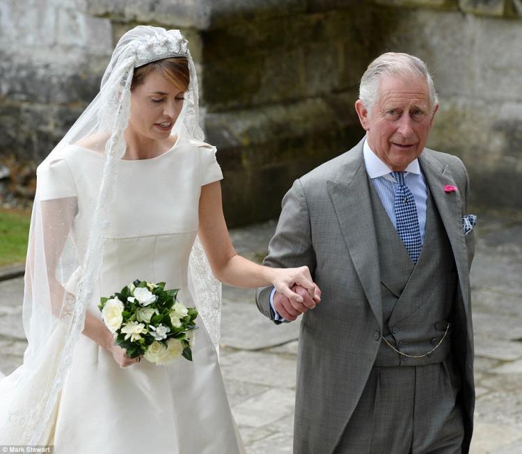 Queen Elizabeth Attends Wedding of Alexandra Knatchbul