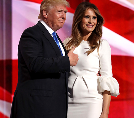 Melania Trump Wears a Wedding Dress to Republican National Convention