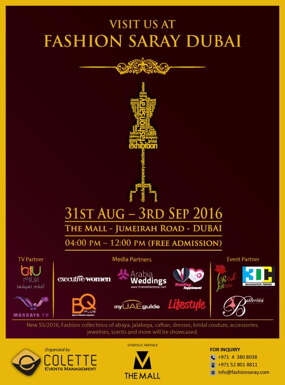 Due to Popular Demand Fashion Saray is Back for a 2nd Edition Due to Popular Demand Fashion Saray is Back for a 2nd Edition