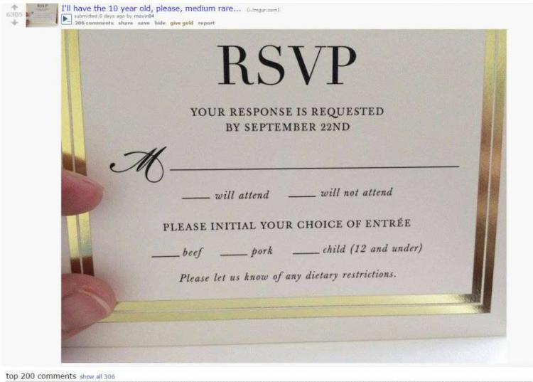 Wedding RSVP Goes Viral