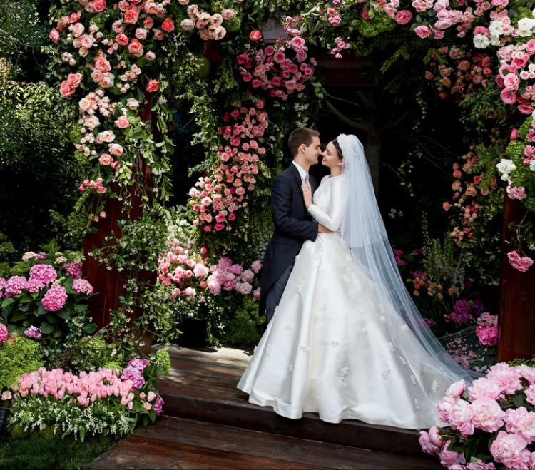 Miranda Kerr Married Snapchat Founder in Magical Wedding Dress